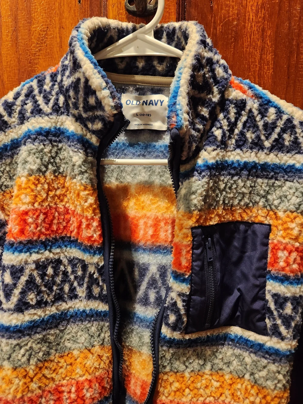 EUC Old Navy Multicolor Kids' Sherpa Puffer Jacket - Multi-Colored
